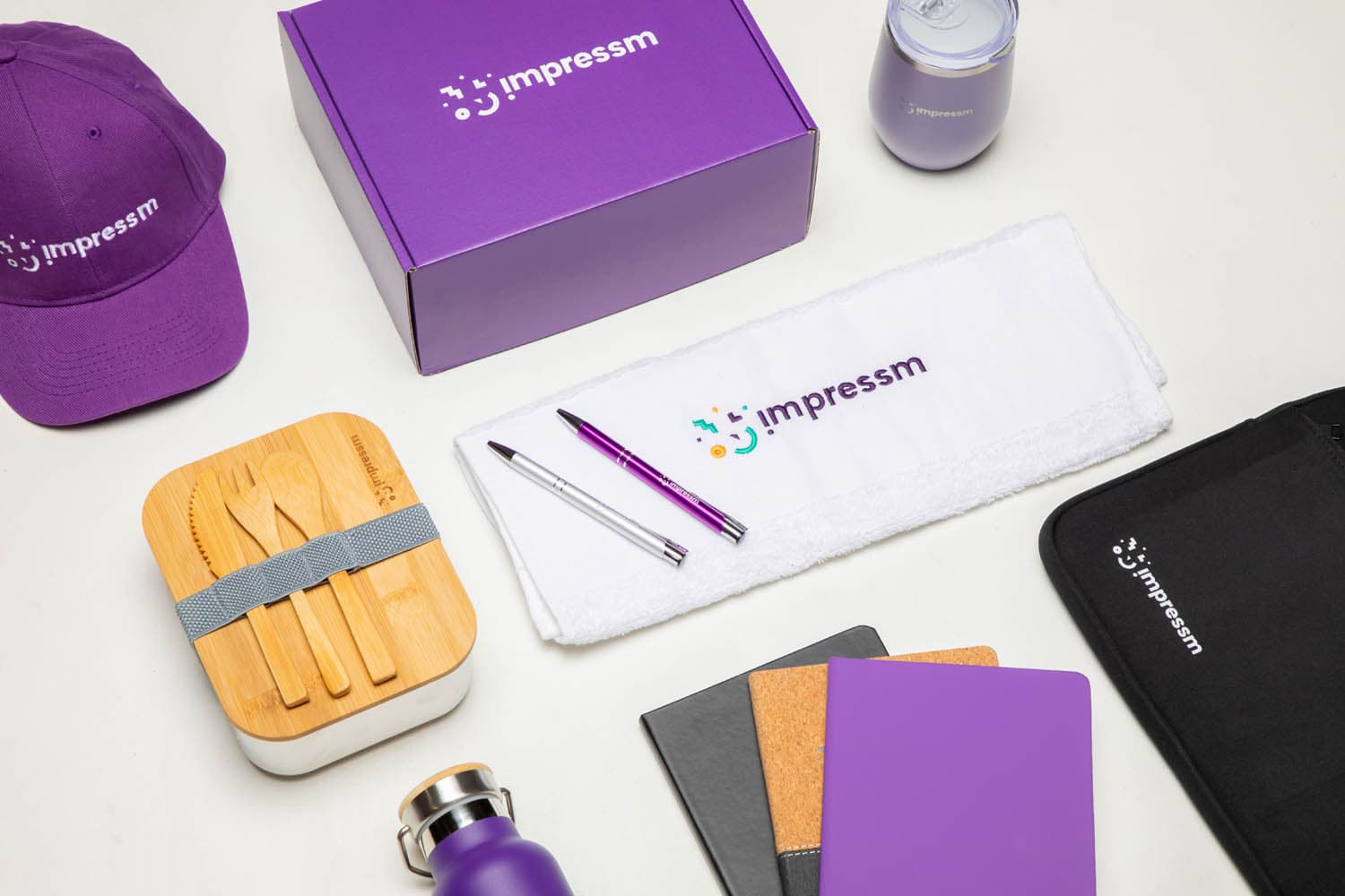 Branded staff onboarding pack items