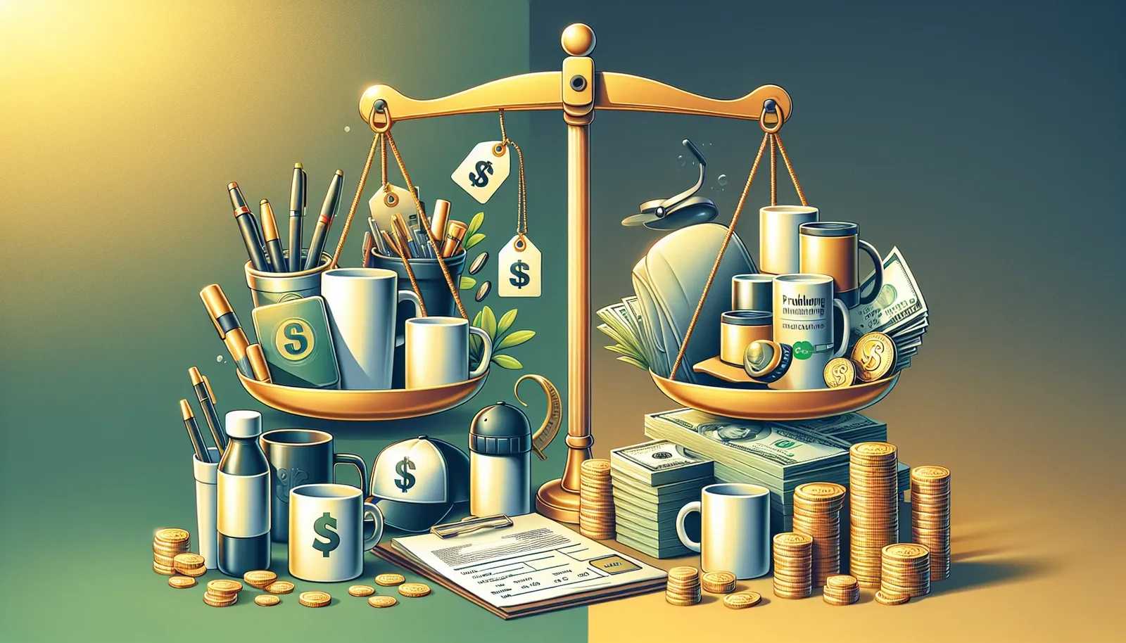 Comparison of promotional product prices and ROI analysis